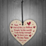 Nan Gift Hanging Heart Sign For Mothers Day Birthday Gifts