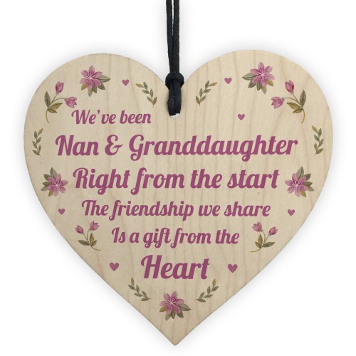 Nan Gifts From Granddaughter Wood Heart Gifts For Mothers Day