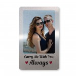 Personalised Photo Wallet Card For Him Her Couple Anniversary