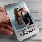 Personalised Photo Wallet Card For Him Her Couple Anniversary