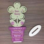 Personalised Nan Nanny Nanna Wooden Flower Gift For Mothers Day