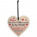 Funny Mothers Day Gift From Daughter Son Rude Wooden Heart