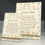 Mum Gift For Mothers Day Birthday Poem Wooden Standing Plaque