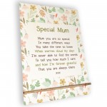 Mum Gift For Mothers Day Birthday Poem Wooden Standing Plaque