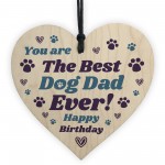 Dad Birthday Gifts For Dog Dad Funny Wooden Heart Birthday Gift