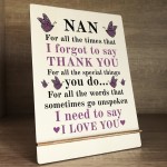 Gifts for Nan A5 Wood Standing Sign Birthday Mothers Day Gift