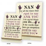 Gifts for Nan A5 Wood Standing Sign Birthday Mothers Day Gift