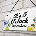 Funny Bar Signs 5 O Clock Somewhere Home Bar Sign Garden Pub