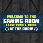 Gaming Sign Funny Gamer Gift Boys Bedroom Man Cave Sign Brother 