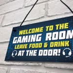 Gaming Sign Funny Gamer Gift Boys Bedroom Man Cave Sign Brother 