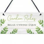 Garden Sign Plaque Hanging Outdoor Sign For Summerhouse Shed