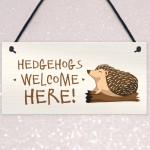 Hedgehogd Welcome Here Sign Garden Signs And Plaques Outdoor