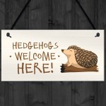 Hedgehogd Welcome Here Sign Garden Signs And Plaques Outdoor