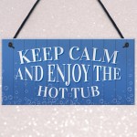 Funny Hot Tub Sign Hanging Garden Shed Summerhouse Decking Sign