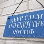 Funny Hot Tub Sign Hanging Garden Shed Summerhouse Decking Sign