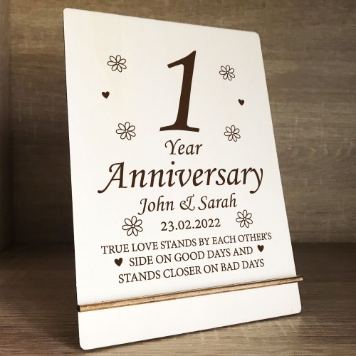 Personalised 1st Anniversary Wedding Gifts For Him Her Couple