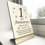 Personalised 1st Anniversary Wedding Gifts For Him Her Couple