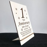 Personalised 1st Anniversary Wedding Gifts For Him Her Couple