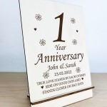 Personalised 1st Anniversary Wedding Gifts For Him Her Couple