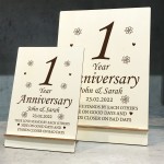 Personalised 1st Anniversary Wedding Gifts For Him Her Couple