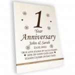 Personalised 1st Anniversary Wedding Gifts For Him Her Couple