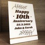 Personalised Gifts For Him Her Couple 10th Anniversary Wedding