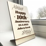 Personalised Gifts For Him Her Couple 10th Anniversary Wedding