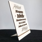 Personalised Gifts For Him Her Couple 10th Anniversary Wedding