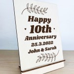 Personalised Gifts For Him Her Couple 10th Anniversary Wedding