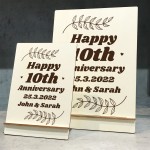 Personalised Gifts For Him Her Couple 10th Anniversary Wedding