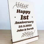 Personalised Gifts For Him Her Couple 1st Anniversary Wedding