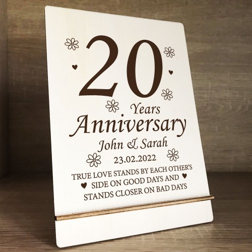 Personalised 20th Anniversary Wedding Gifts For Him Her Couple