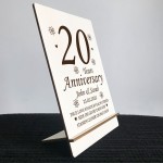 Personalised 20th Anniversary Wedding Gifts For Him Her Couple