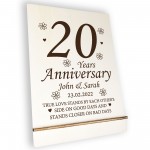 Personalised 20th Anniversary Wedding Gifts For Him Her Couple