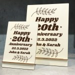 Personalised Gifts For Him Her Couple 20th Anniversary Wedding