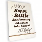 Personalised Gifts For Him Her Couple 20th Anniversary Wedding