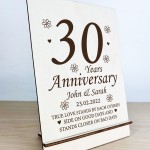 Personalised 30th Anniversary Wedding Gifts For Him Her Couple