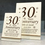 Personalised 30th Anniversary Wedding Gifts For Him Her Couple