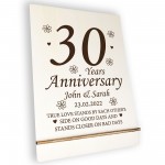 Personalised 30th Anniversary Wedding Gifts For Him Her Couple