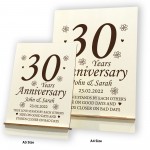 Personalised 30th Anniversary Wedding Gifts For Him Her Couple