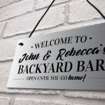 Personalised Garden Sign Backyard Bar Plaque Home Decor Gifts