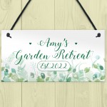 Personalised Garden Signs And Plaques GARDEN RETREAT Summerhouse