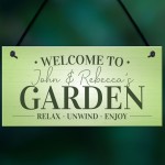 Garden Signs And Plaques RELAX UNWIND ENJOY Summerhouse Decking