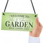 Garden Signs And Plaques RELAX UNWIND ENJOY Summerhouse Decking