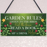 Garden Sign Summer House Decking Plaque Shed Sign Garden Rules