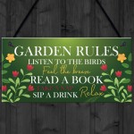 Garden Sign Summer House Decking Plaque Shed Sign Garden Rules