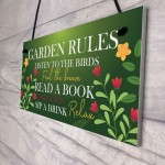 Garden Sign Summer House Decking Plaque Shed Sign Garden Rules