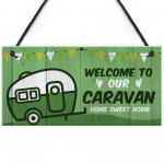 Caravan Sign Hanging Door Wall Plaque Welcome Sign Campervan