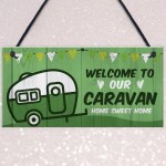 Caravan Sign Hanging Door Wall Plaque Welcome Sign Campervan