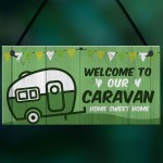 Caravan Sign Hanging Door Wall Plaque Welcome Sign Campervan